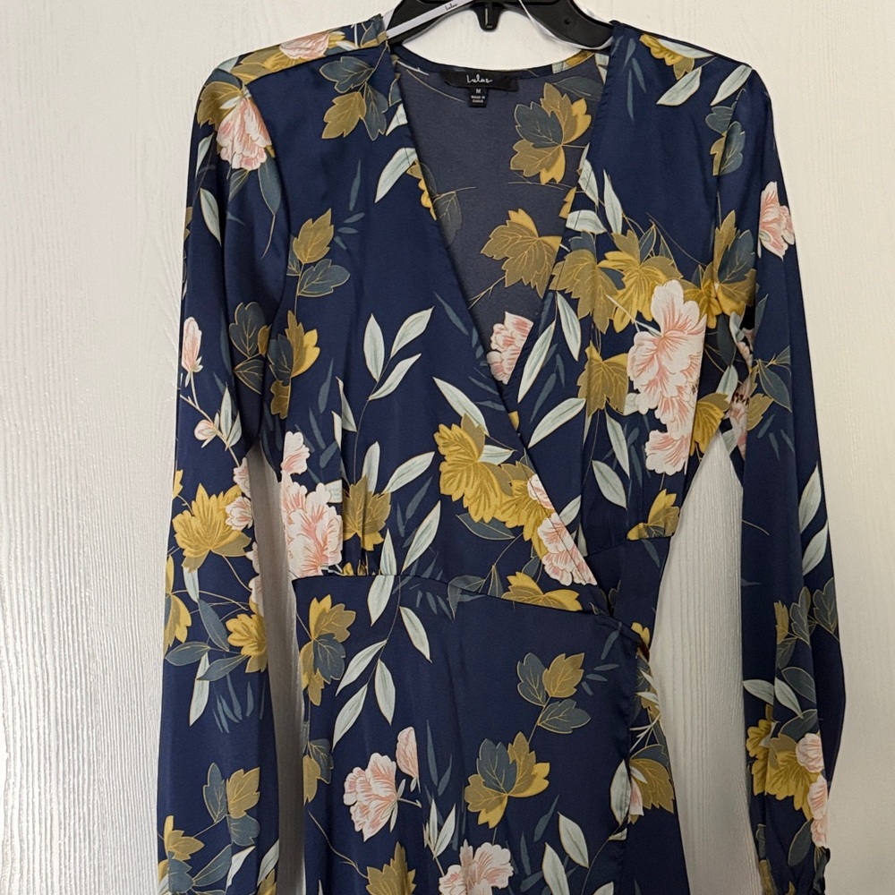 Lulus Blue Floral Dress